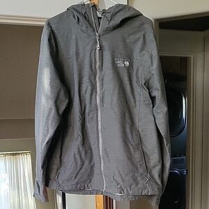 Mens Mountain Hardwear Gray Hooded Jacket